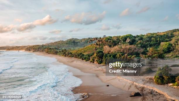 sumba island indonesia nihisumba beach south coast in sunset light - sumbawa stock pictures, royalty-free photos & images