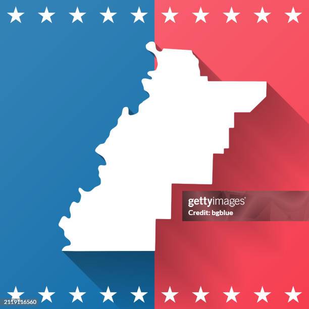 talladega county, alabama. map on blue and red background - talladega alabama stock illustrations
