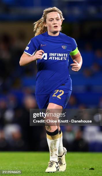 Erin Cuthbert of Chelsea in action during the UEFA Women's Champions League 2023/24 Quarter Final Leg Two match between Chelsea FC Women and AFC Ajax...