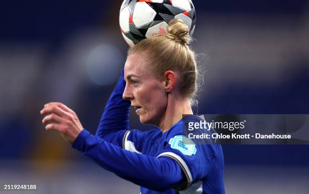 Sophie Ingle of Chelsea in action during the UEFA Women's Champions League 2023/24 Quarter Final Leg Two match between Chelsea FC Women and AFC Ajax...