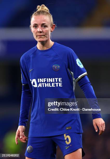 Sophie Ingle of Chelsea in action during the UEFA Women's Champions League 2023/24 Quarter Final Leg Two match between Chelsea FC Women and AFC Ajax...