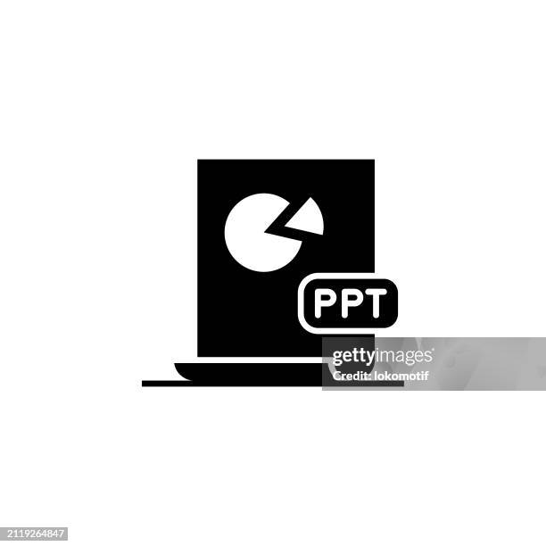 powerpoint ppt solid icon. this flat icon is suitable for infographics, web designs, mobile apps, ui, ux, and gui design. - powerpoint template black stock illustrations