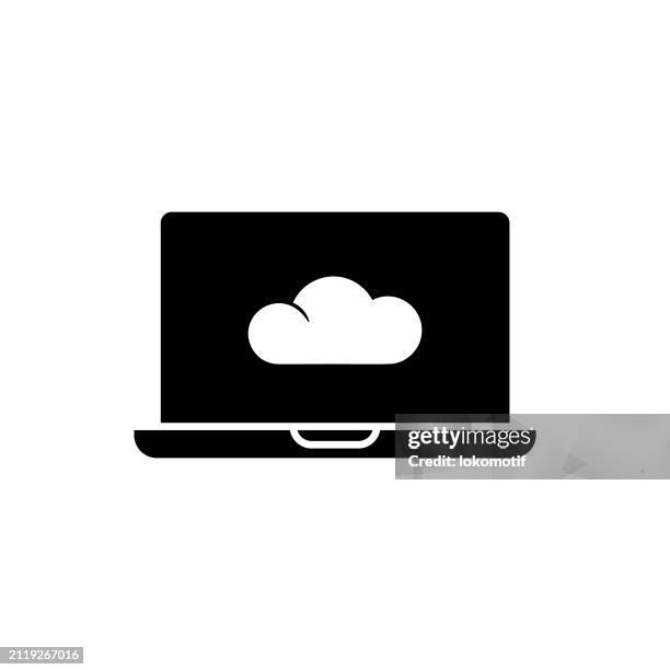 cloud computing solid icon. this flat icon is suitable for infographics, web designs, mobile apps, ui, ux, and gui design. - cloud storage stock illustrations