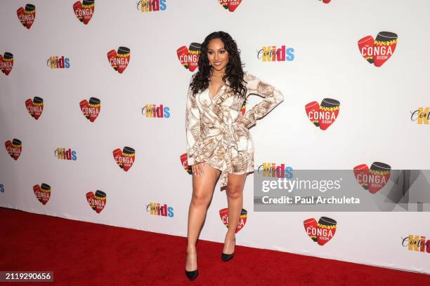 Danielle Larracuente attends the farewell celebration for The Conga Room at The Conga Room at L.A. Live on March 27, 2024 in Los Angeles, California.