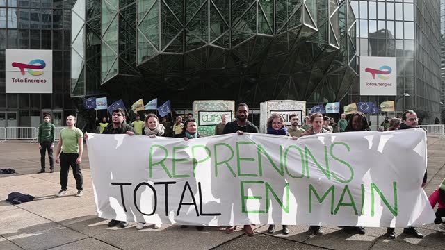 FRA: Environmental Activists Protest In Front Of TotalEnergies Headquarters