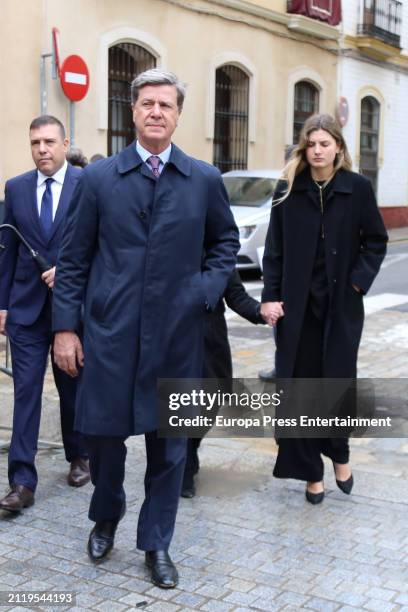 Cayetano Martinez de Irujo goes to Cristo de los Gitanos on Maundy Thursday with his daughter, Amina Martinez de Iurjo, and Margaret, Margarita...