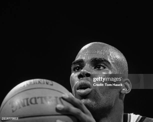 Antawn Jamison, Power Forward and Small Forward for the Golden State Warriors prepares to take a free throw shot during the NBA Pacific Division...