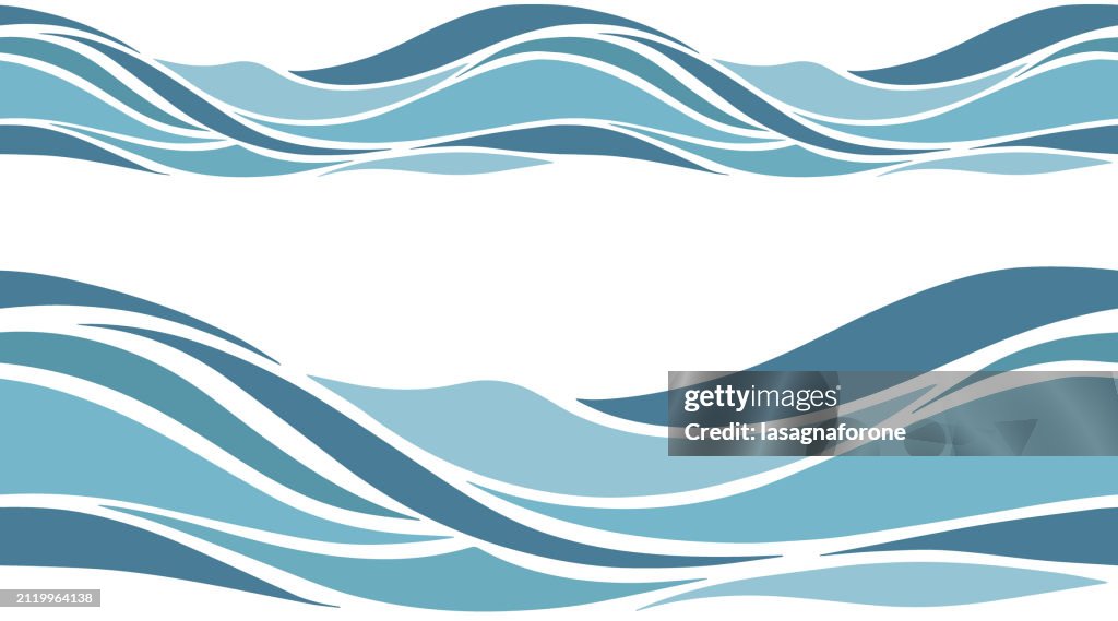Seamless Vector Wave Pattern