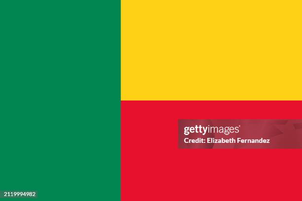 flag of benin - benin stock pictures, royalty-free photos & images