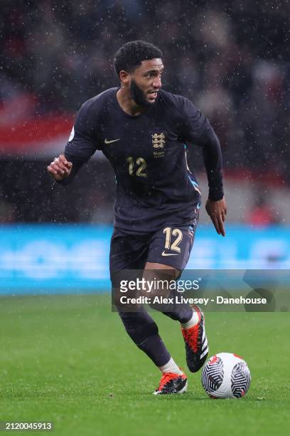 Joe Gomez of England during the international friendly match between England and Belgium at Wembley Stadium on March 26, 2024 in London, England.