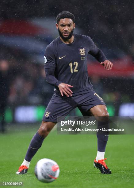 Joe Gomez of England during the international friendly match between England and Belgium at Wembley Stadium on March 26, 2024 in London, England.