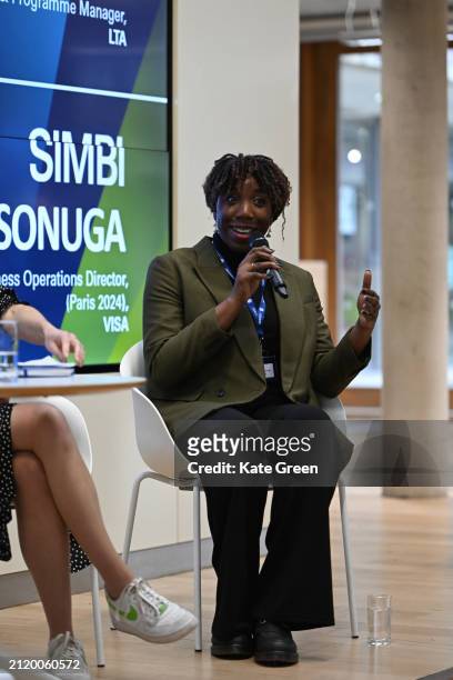Simbi Songua, Business Operations Director,Paris 2024 for VISA attends the Leaders Meet Diversity: International Women's Day 2024 at National Tennis...