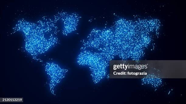 digital world map - planisfero foto e immagini stock