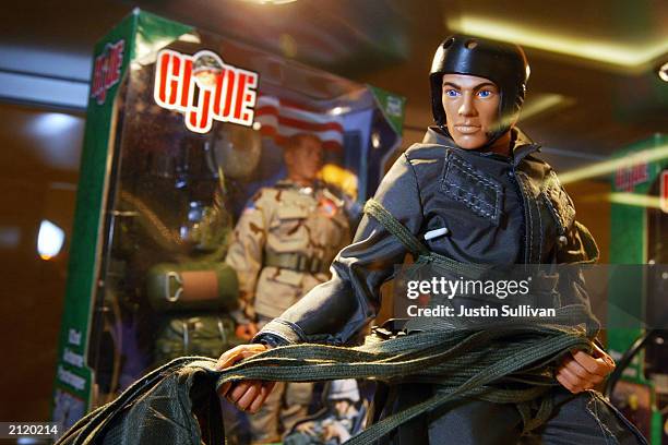 Joe Paratrooper action figure is seen on diplay at the 2003 Hasbro International G.I. Joe Collectors' Convention June 27, 2003 in Burlingame,...