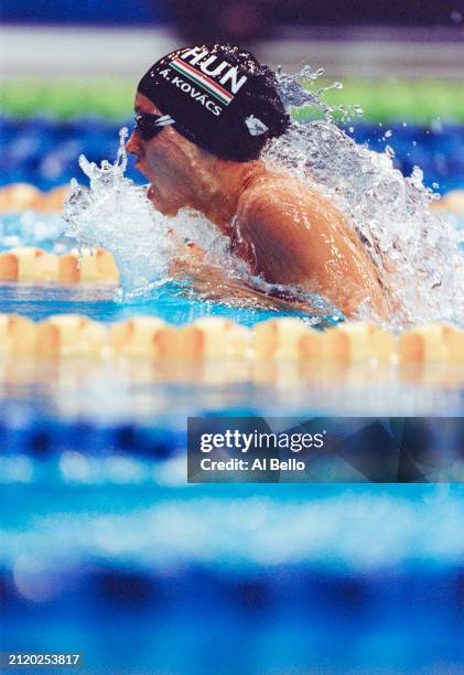 Ágnes Kovács from Hungary swimming in the 2nd Semi Final of the Women's 200 metre breaststroke competition on 20th September 2000 during the XXVI...