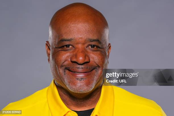 Defensive coordinator Will Reed of the San Antonio Brahmas poses for a portrait on March 07, 2024 in Arlington, Texas.