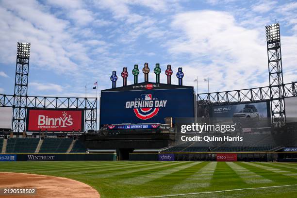 General view of Guaranteed Rate Field prior to the Opening Day game between the Chicago White Sox and the Detroit Tigers at Guaranteed Rate Field on...