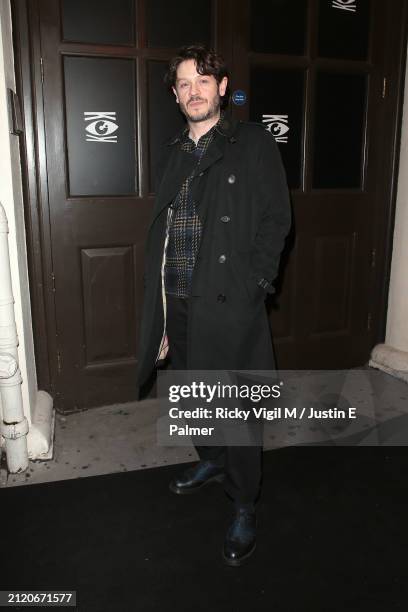 Iwan Rheon seen attending Cabaret - gala night at Kit Kat Club at the Playhouse Theatre on March 28, 2024 in London, England.