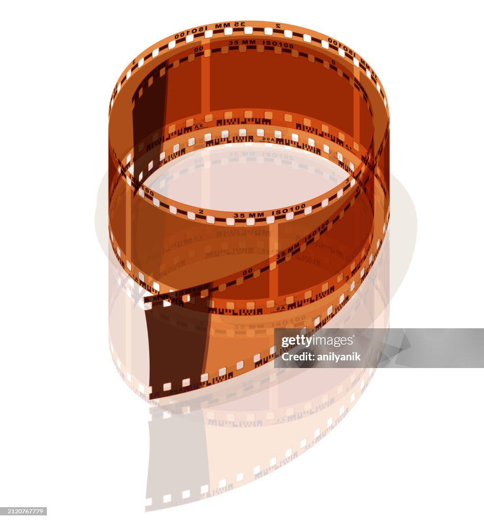 Rollo de película negativa en color