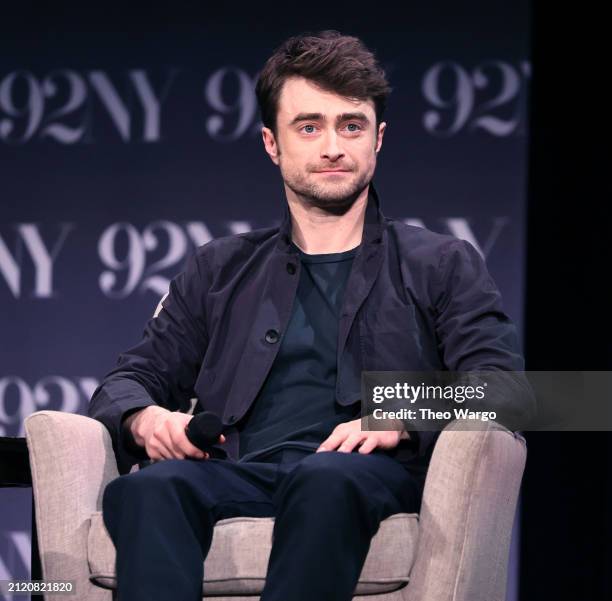 Daniel Radcliffe attends Cast Of "Merrily We Roll Along" In Conversation With Josh Horowitz at 92NY on March 28, 2024 in New York City.
