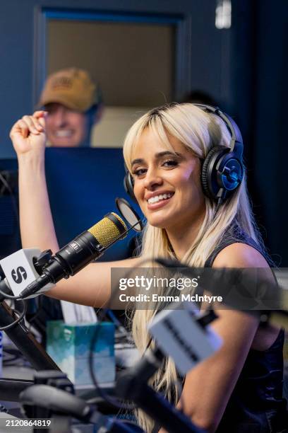 Camila Cabello visits the SiriusXM Studios on March 28, 2024 in Los Angeles, California.