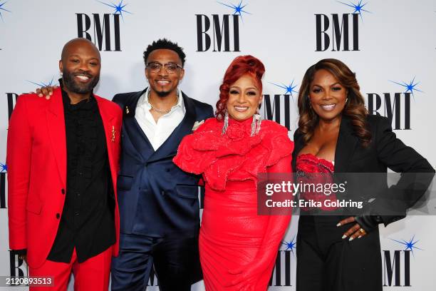 S AVP, Creative, Atlanta Wardell Malloy, Jonathan McReynolds, Dorinda Clark-Cole, and BMI's VP, Creative, Atlanta Catherine Brewton attend the 2024...