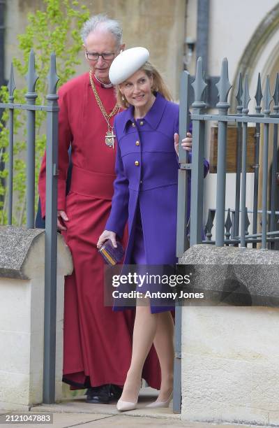 Sophie, Duchess of Edinburgh attends the Easter Mattins Service at Windsor Castle on March 31, 2024 in Windsor, England.