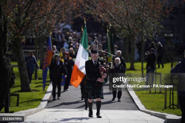 General view of the Sinn Fein a commemoration at Arbor Hill cemetery in Dublin to mark the anniversary of the 1916 Easter Rising. Picture date:...