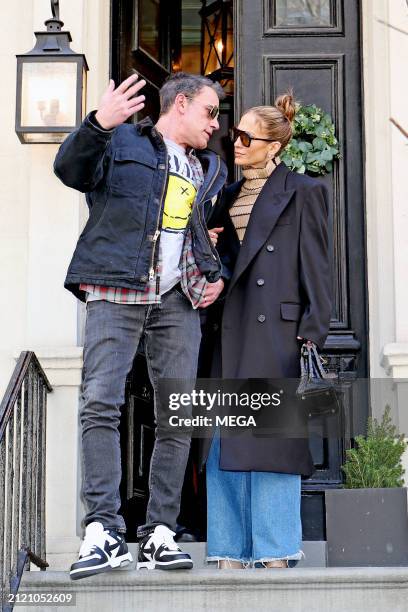 Ben Affleck and Jennifer Lopez are seen out and about on March 30, 2024 in New York, New York.