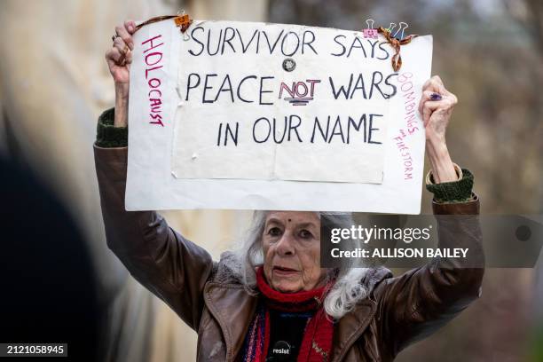 People attend a demonstration observing Palestinian Land Day, one of hundreds worldwide, Washington, DC, March 30, 2024. Land Day commemorates...