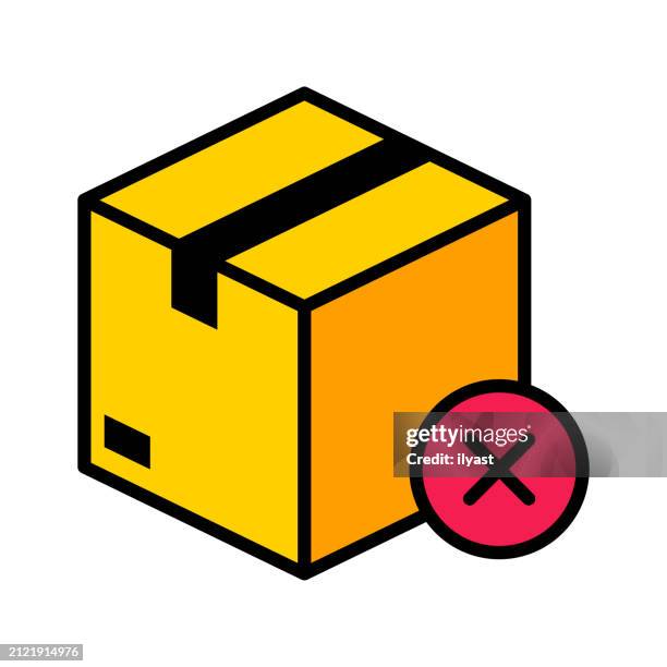 flat line icon design for shipping error - wrong direction stock illustrations