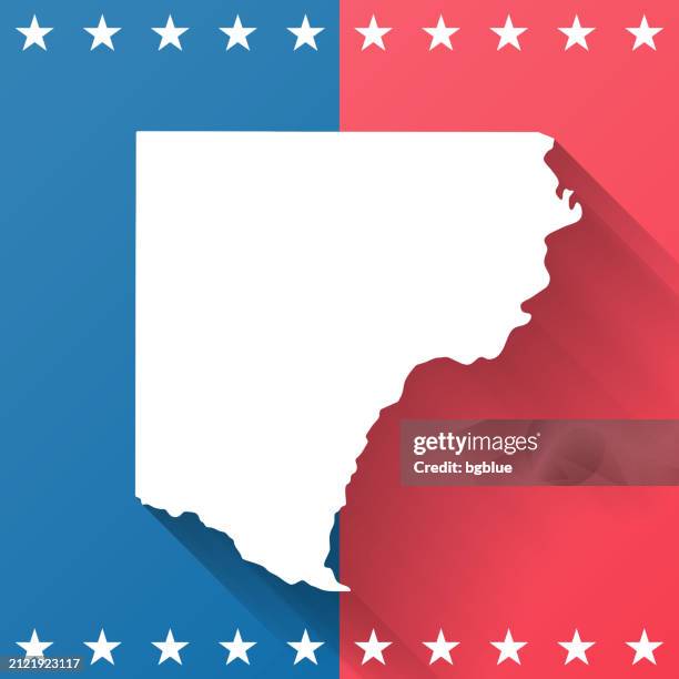 forsyth county, georgia. map on blue and red background - georgia election stock illustrations