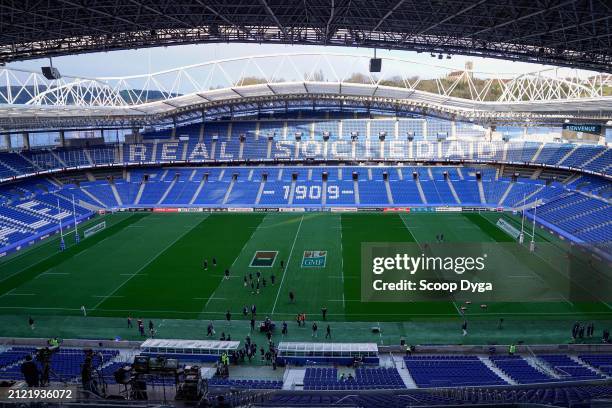 During the Top 14 match between Bayonne and Toulon at Reale Arena on March 31, 2024 in San Sebastian, Spain. - Photo by Icon Sport