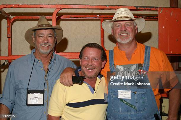 Jake Billingsley , Clay Jordan and Tom Buchanon gather backstage of the Survivor's "Go Tribal" Bash at Harrahs' Casino June 27, 2003 in Council...
