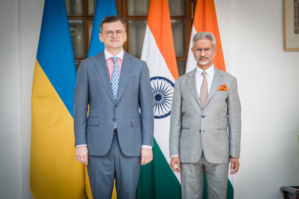 IND: Ukrainian Foreign Minister Dmytro Kuleba meets with Minister of External Affairs Of India Subrahmanyam Jaishankar