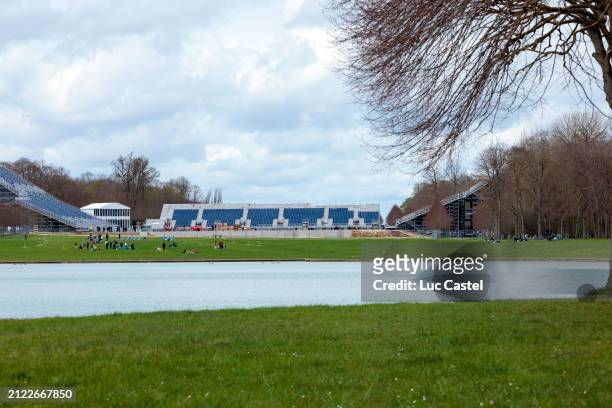 Building of the Paris 2024 equestrian site at The Palace Of Versailles on March 29, 2024 in Versailles , France.