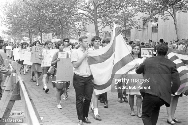 Pro-Israel demonstrators form picket lines outside of the United Nations Headquarters in New York City, New York on Monday morning, the first day of...
