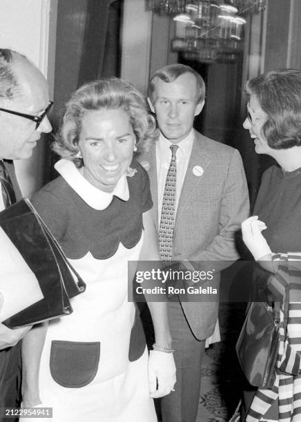 American socialite Ethel Kennedy and comedian & musician Tom Smothers attends a campaign rally at the Beverly Hilton Hotel, Beverly Hills,...