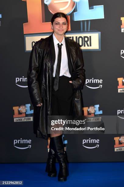 Italian actress Federica Zacchia attends the photocall for the fourth season of the tv show LOL - Chi ride è fuori 4 at The Space Cinema Moderno....