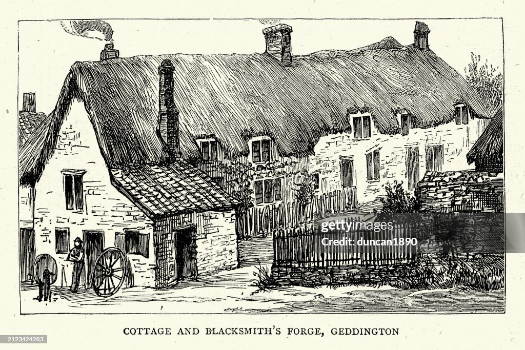 Late Rural England Victorian Rural Architecture Agricultural Labourers Cottage Amd ...