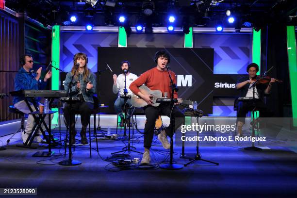 Vampire Weekend Visits The SiriusXM Studio at SiriusXM Studios on March 29, 2024 in Los Angeles, California.