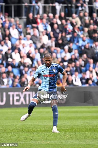 Loic NEGO during the Ligue 1 Uber Eats match between Le Havre and Montpellier at Stade Oceane on March 31, 2024 in Paris, France. - Photo by Icon...