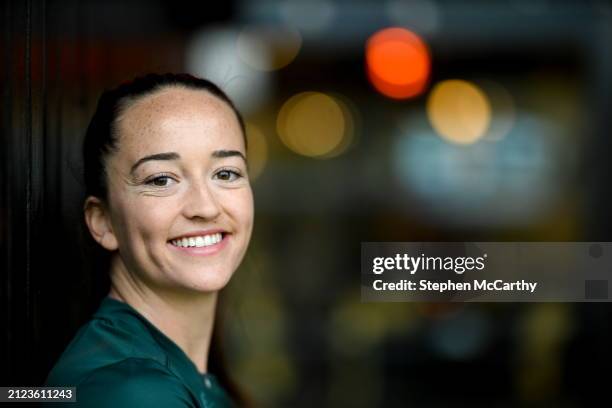 Dublin , Ireland - 1 April 2024; Anna Patten poses for a portrait during a Republic of Ireland Women's media day at Castleknock Hotel in Dublin.