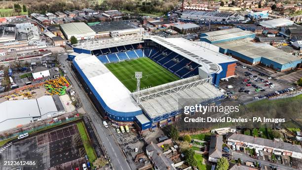 An aerial view of The Hawthorns ahead of the Sky Bet Championship match between West Bromwich Albion and Watford. Picture date: Monday April 1, 2024.