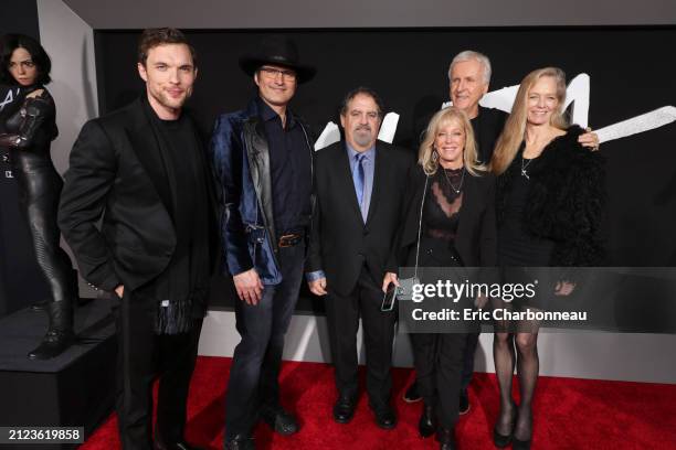 Ed Skrein, Robert Rodriguez, Writer/Director, Jon Landau, Producer, Julie Landau, James Cameron, Writer/Producer, Suzy Amis Cameron seen at Twentieth...