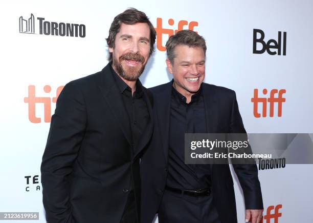 Christian Bale, Matt Damon seen at Twentieth Century Fox FORD V FERRARI Premiere at the Toronto International Film Festival, Toronto, Canada - 9 Sep...