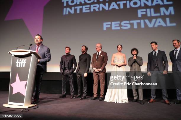 James Mangold, Director/Producer, Matt Damon, Christian Bale, Tracy Letts, Caitriona Balfe, Noah Jupe, Jon Bernthal, Josh Lucas seen at Twentieth...