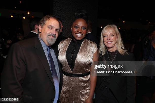 Jon Landau, Producer, Idara Victor, Julie Landau seen at Twentieth Century Fox 'Alita: Battle Angel' Premiere at Regency Village Theatre, Los...