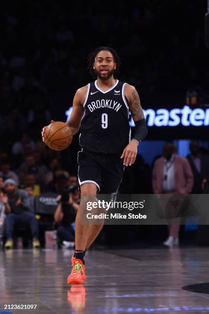 Trendon Watford of the Brooklyn Nets in action against the Los Angeles Lakers at Barclays Center on March 31, 2024 in New York City. NOTE TO USER:...