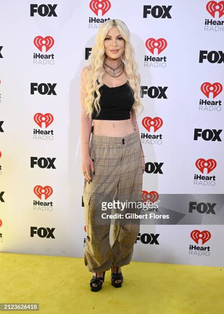 Tori Spelling at the 2024 iHeartRadio Music Awards held at the Dolby Theatre on April 1, 2024 in Los Angeles, California.